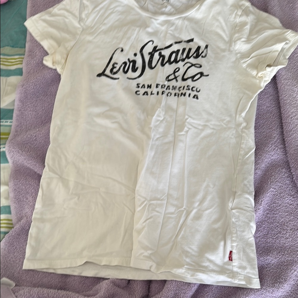 Levi Strauss & Co White T-Shirt